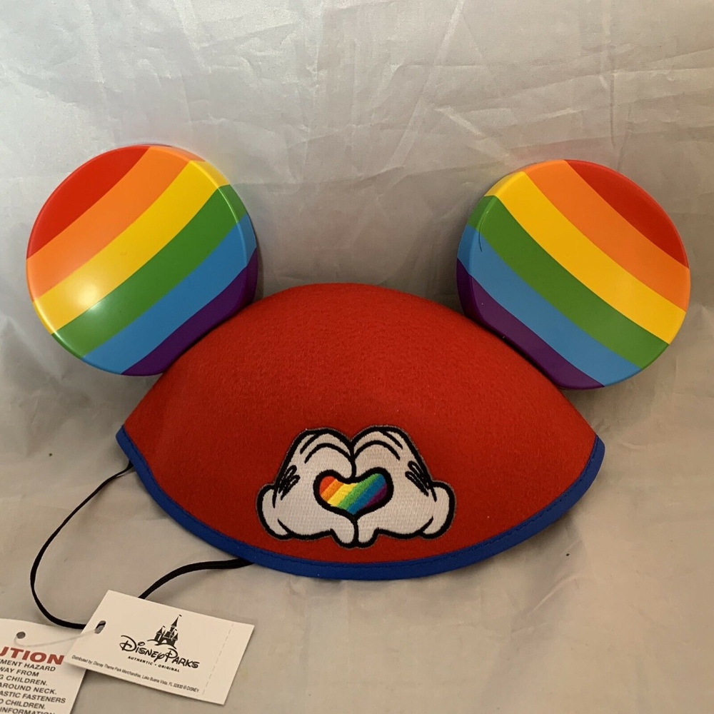 Disney Pride Rainbow Mickey Ears Heart Love OS